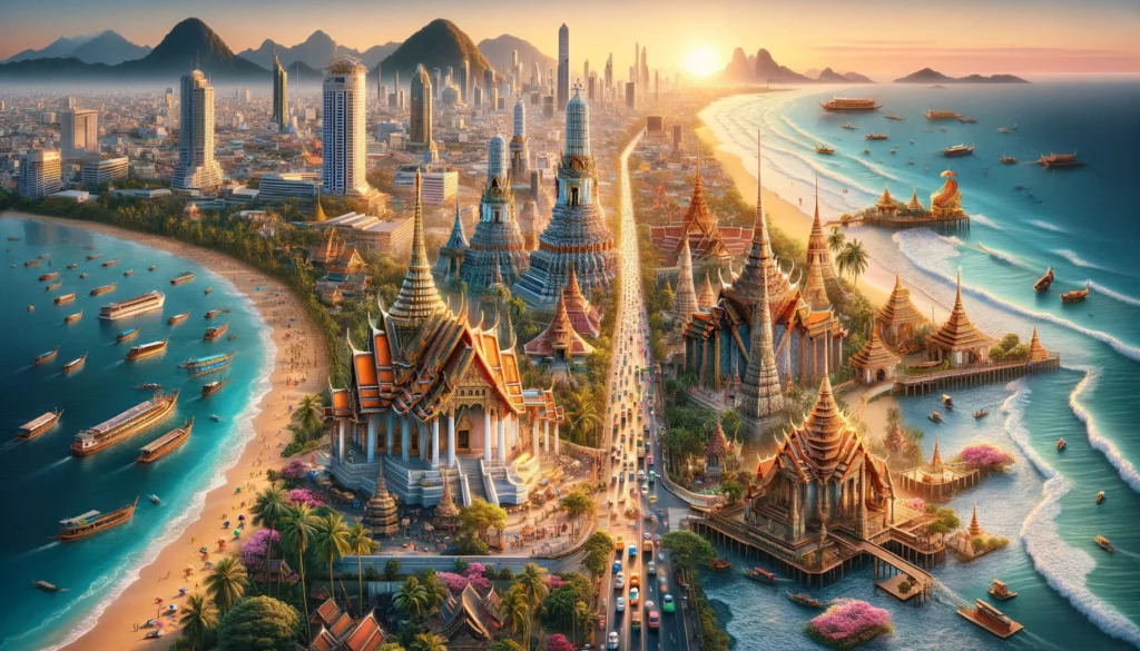 Thailand Illustration - top ten most visited countries in the world