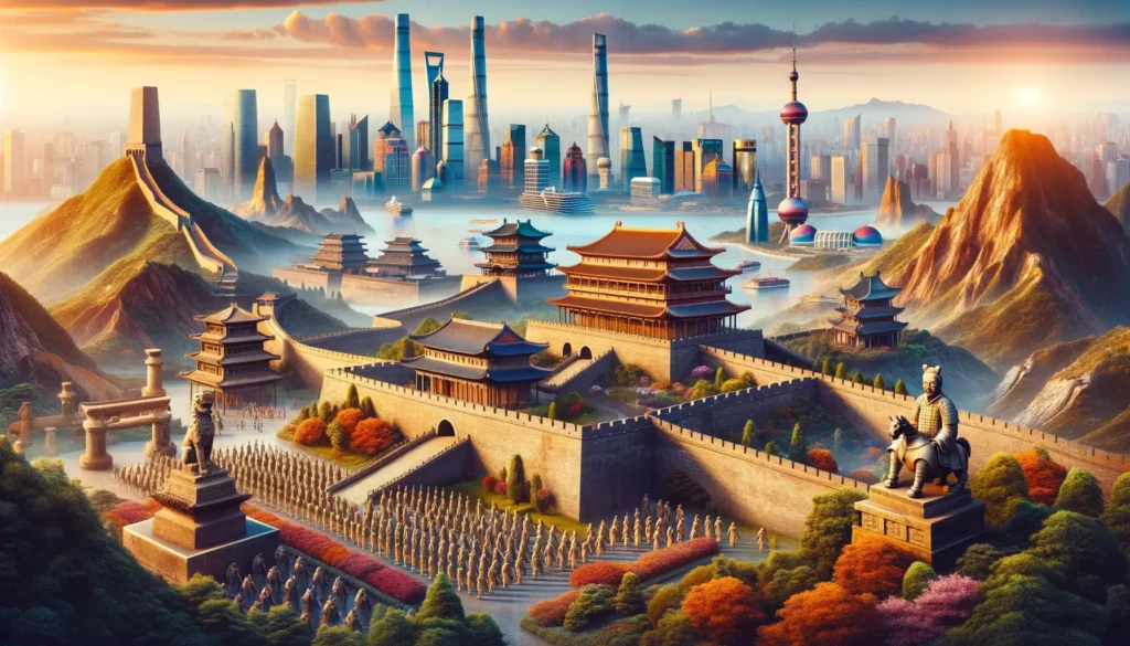 China Illustration - top ten most visited countries in the world